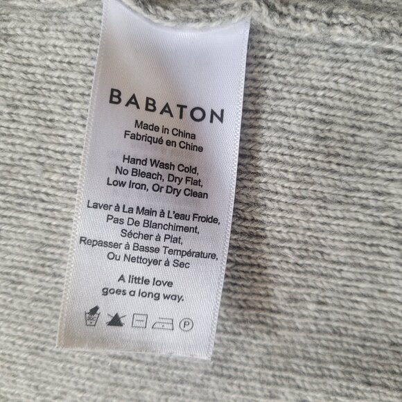 Babaton Wool Cashmere Grey Open Cardi, Sz Medium - Picture 12 of 13
